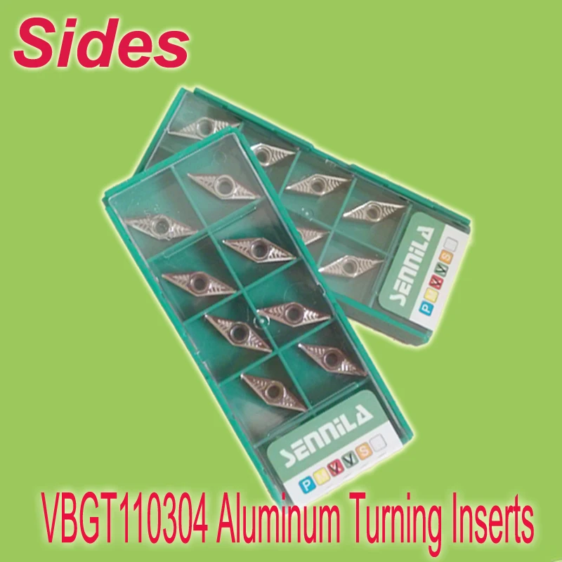 

Free Shiping 10x VBGT110304 Uncoated Aluminum Alum Inserts Cutter Carbide Alloy for Lathe Holder SVJBR/SVVBN/SVUCR