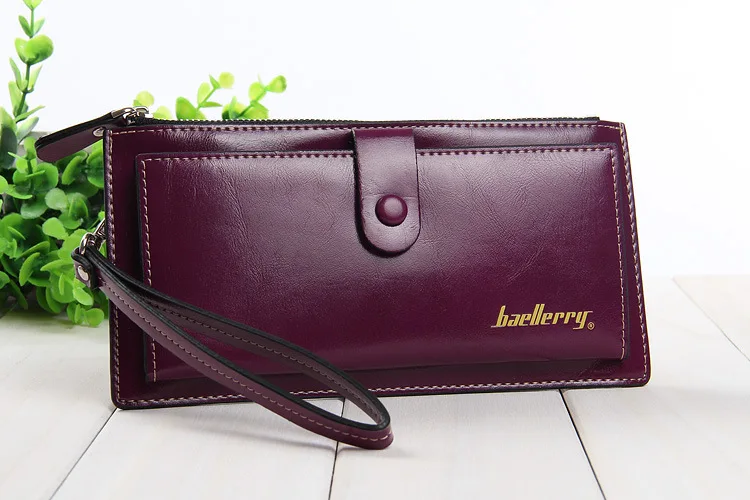 Baellerry Brand Women Long PU Leather Wallet Dollar Price Carteira Clutch Coin Purse Female Wristlet Hand Bag Card Holder