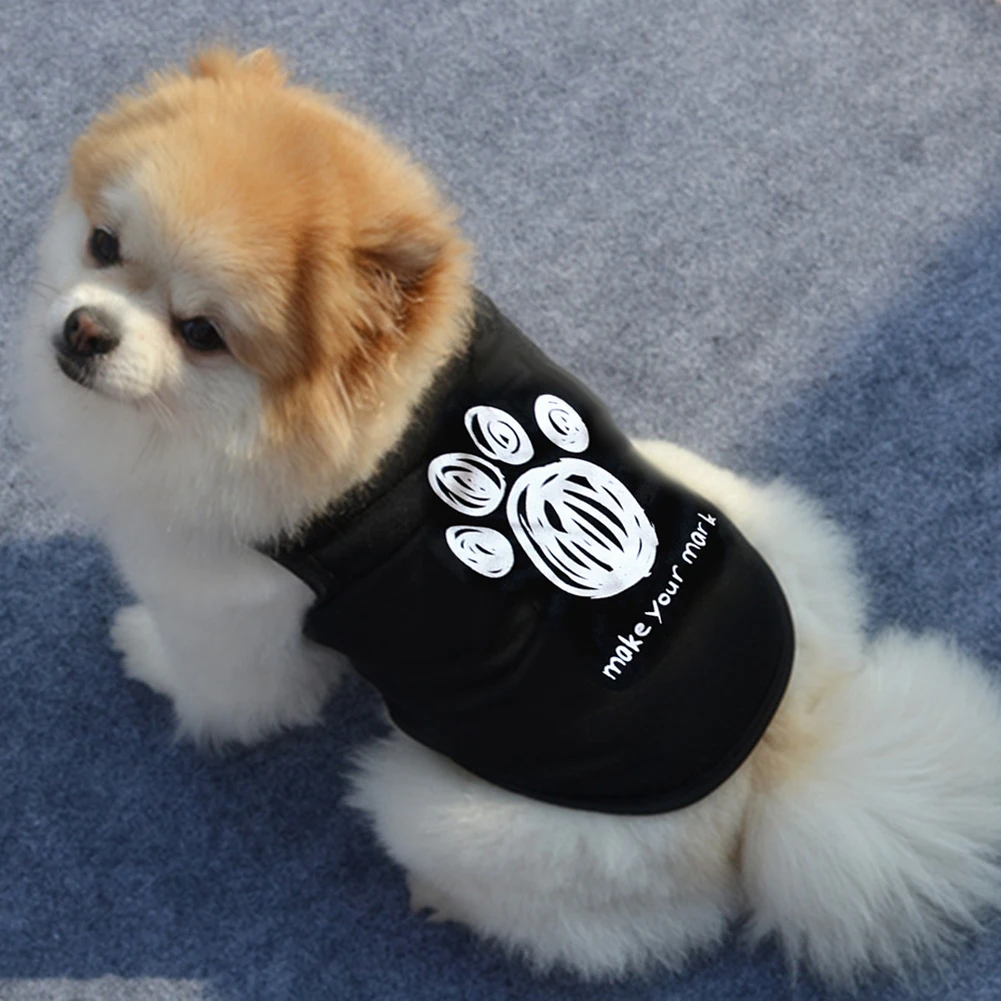 

Leisure Letters Dog Footprint Thin Breathable Pet Vest Cat Puppy Summer Clothes