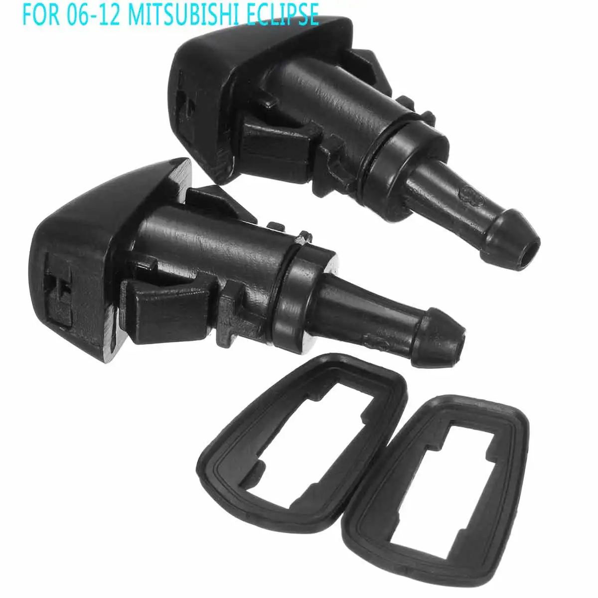 

For Mitsubishi Eclipse 06-12 Car Front Windshield Wiper Water Spray Washer and Rubber Gaskets 1Pair