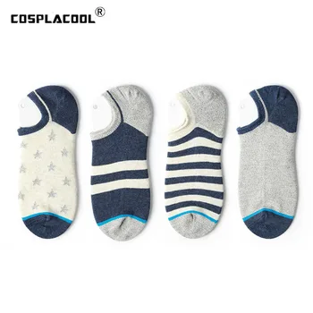 

[COSPLACOOL]Harajuku 2019 Korean Spring Summer Style Non-slip Invisible Socks Comfortable Men Socks Comfortable Cotton Sokken