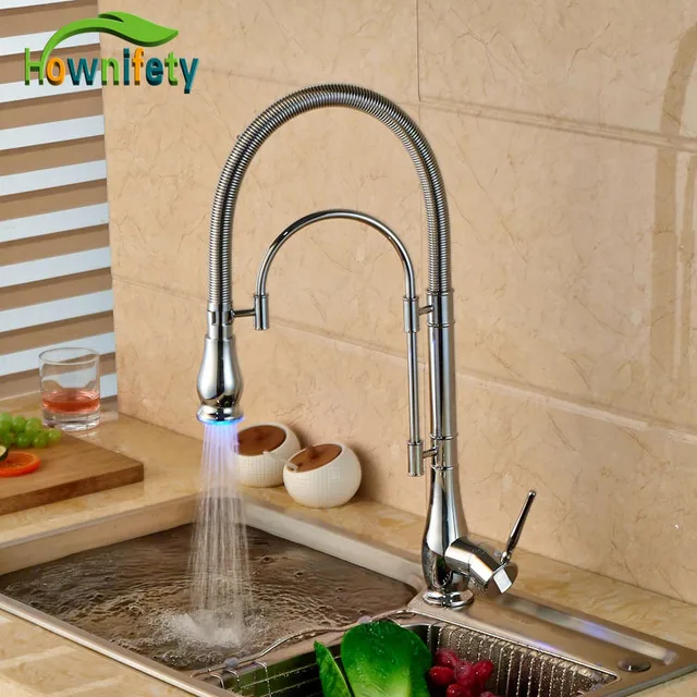 Best Price LED Color Changing Brass Chrome Polish Kitchen Faucet Mixer Faucet Deck Mounted One Hole Best Price LED Color Changing Brass Chrome Polish Kitchen Faucet Mixer Faucet Deck Mounted One Hole