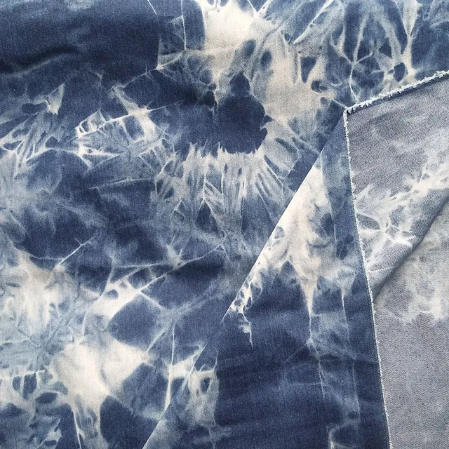 Clothing Jeans  Fabric - Fashion Tie-dyed Cotton Fabric Blue Pattern  Sewing Material - Aliexpress