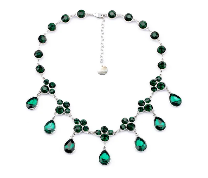

New Design Fashion Jewelry Resin Water Drop Clover Pendant Statement Luxury Necklaces &Pendant 2019