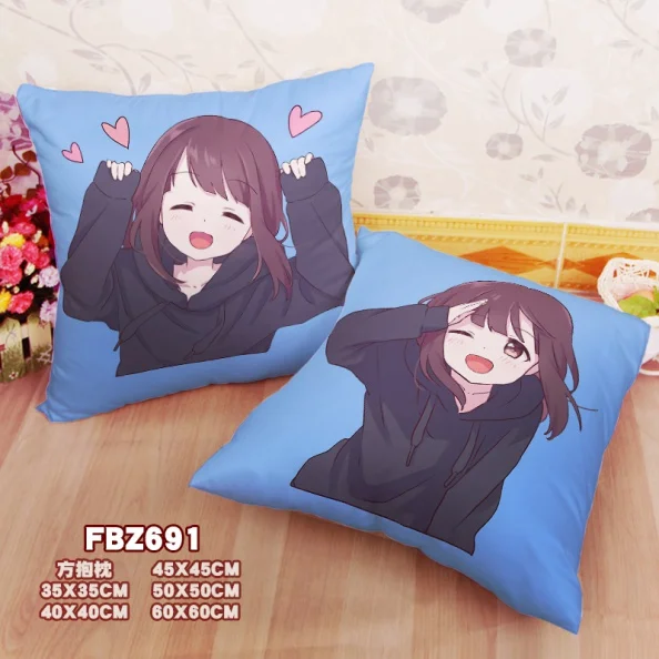 

Anime Menhera chan Manga Otaku Pillow Cushion Case Cover Decorative Car Sofa Chair Cushion Cover Home Supplies