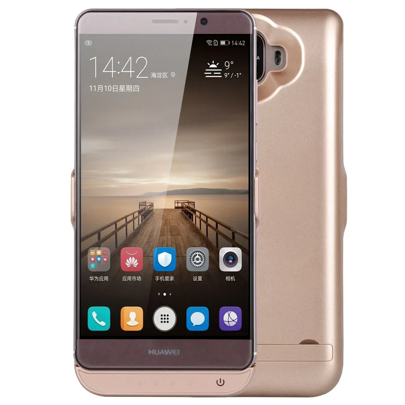 

Smart Backup battery Portable Power Bank Pack Battery Charge TPU For Huawei Mate 9 7000mAh With invisible bracket Power case