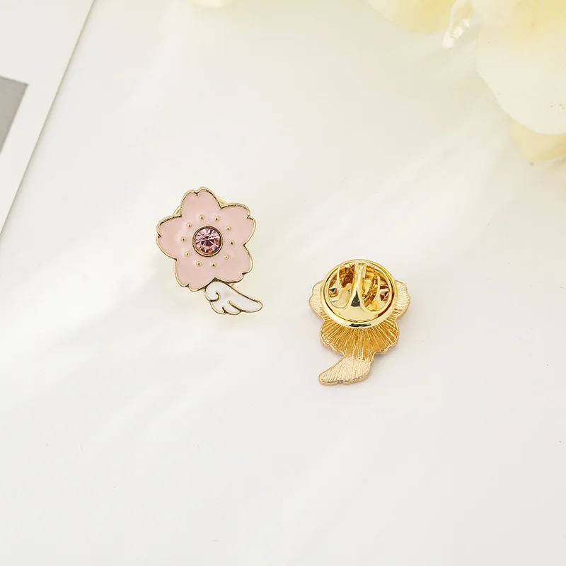 Аниме карточка Captor Sakura Kero меч Косплей Броши Эмаль Булавка на лацкан значок крылья