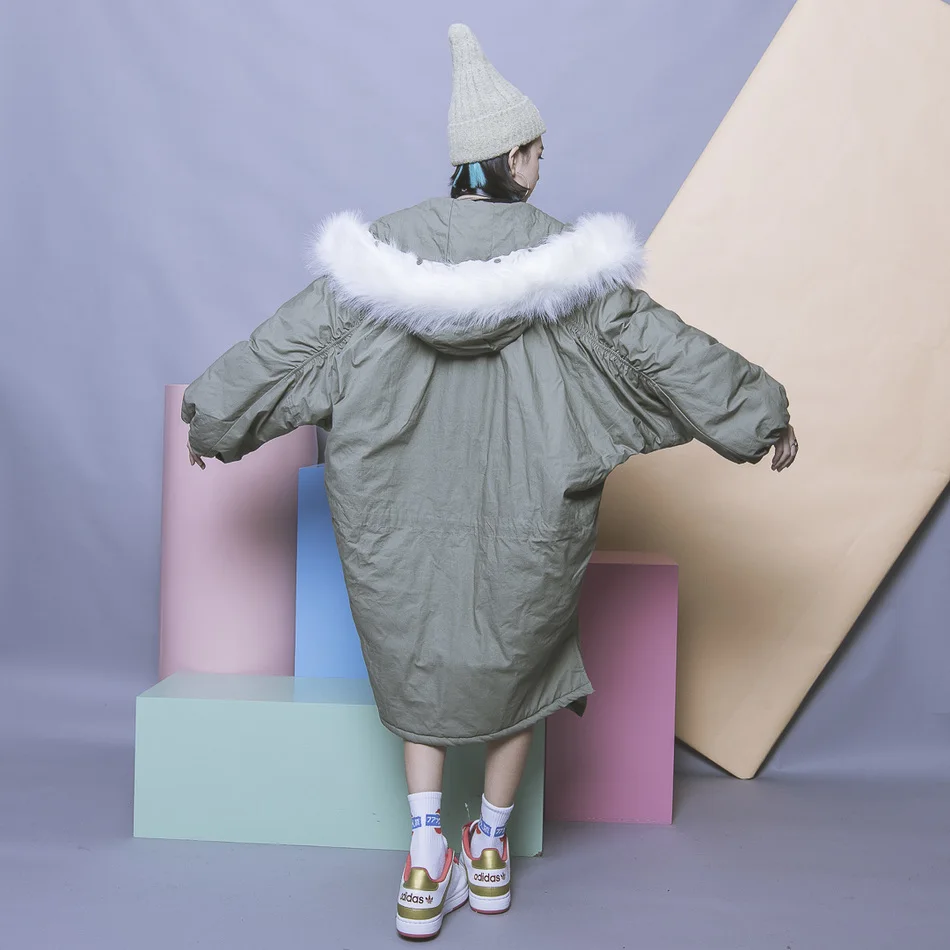 

[soonyour] 2016 autumn winter Restore Ancient Oversize Vent Fold Bat Long Sleeve Hair Cap Lead  Clothes Cotton women AL4944