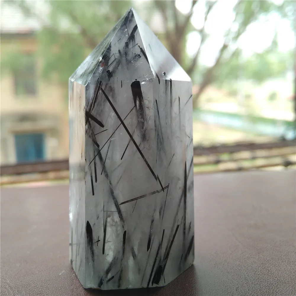 118 г Черная турмалиновая палочка хрустальные камни Кристаллы Wicca Cristal Islande Pierre