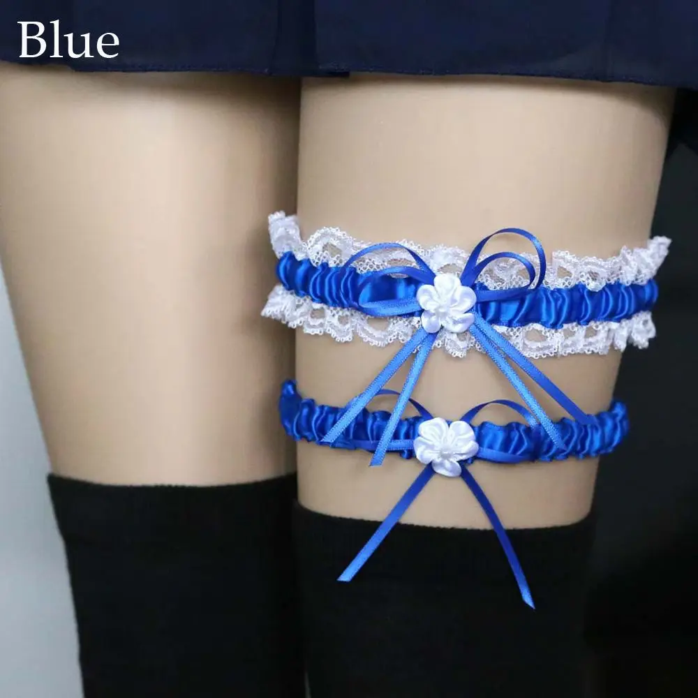 

2/4pcs/set Women Lace Sexy Bow Lingerie Wedding Bridal Soft Socks Garter Belt Leg Ring Sets Stocking Belt
