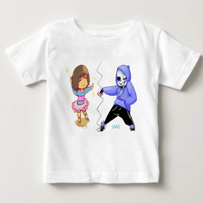 Футболка с короткими рукавами для игры «Undertale Sans and Papyrus»; детская футболка; футболка для подростков; Skull Brother; одежда в стиле аниме; подарок