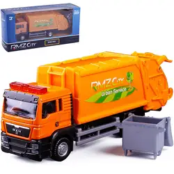 Масштаб 1: 64 мусоровоз санитарный грузовик модель машины из сплава игрушечный автомобиль для детей