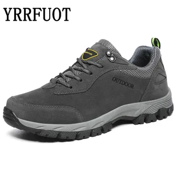 

YRRFUOT Men Hiking Shoes 2019 Brand Outdoor Sport Shoe Military Mountain Climbing Men Sneakers Lace Up Waterproof Trekking Shoes