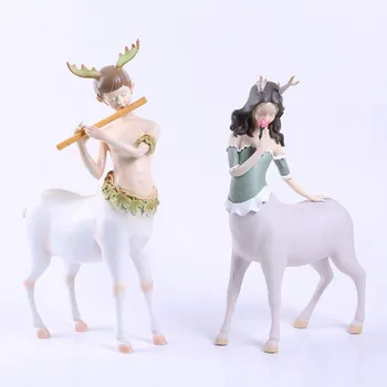 

New Resin Crafts Home Decoration Men And Women Head Horse Couple Sculpture Nordic Ornaments Living Room Home Decoration