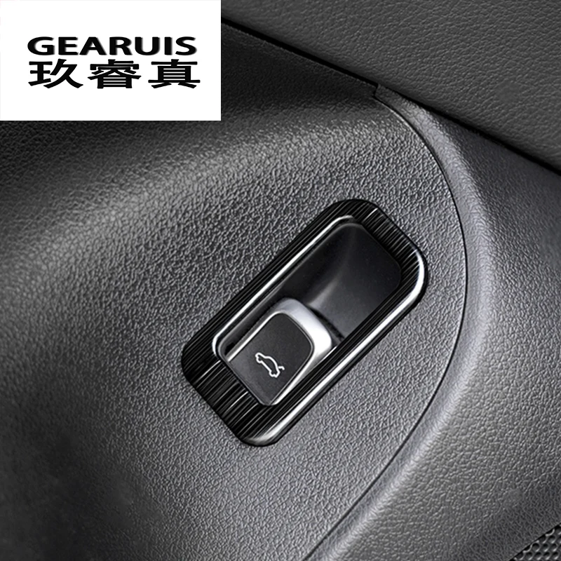 

Car styling Trunk Switch Buttons Decoration Cover Sitckers Trim for Audi Q5 2009-2018 Stainless Steel interior Auto accessories