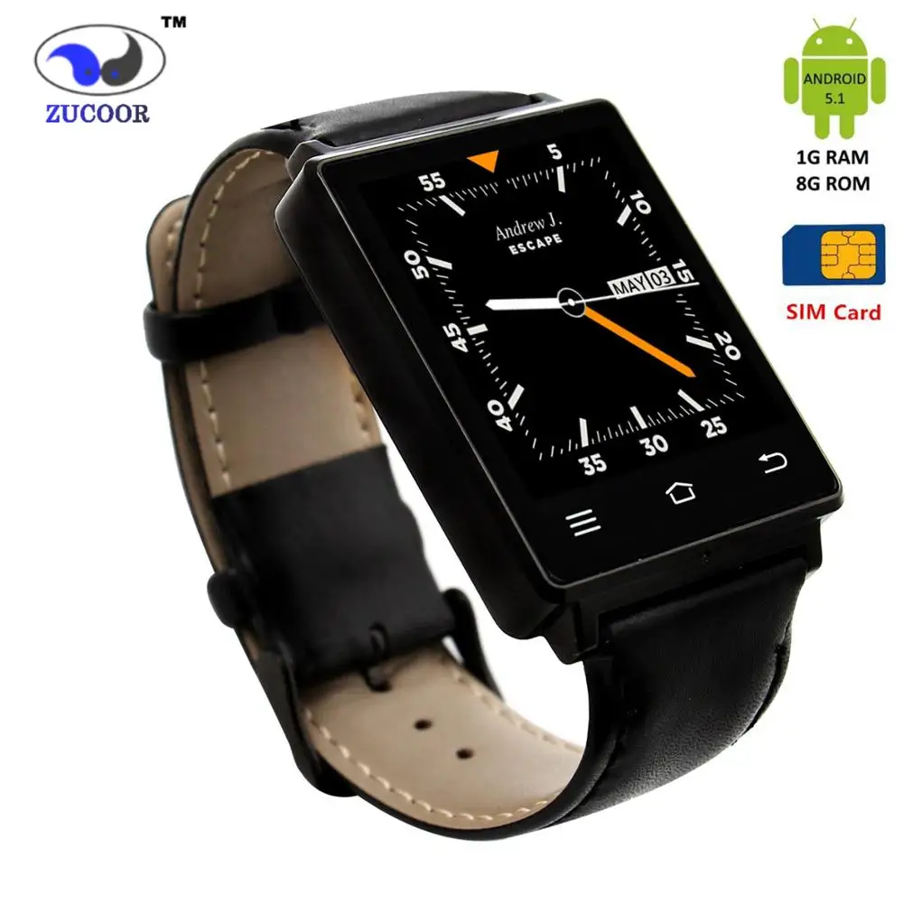 

GSM/WCDMA SIM Card WIFI GPS Bluetooth Smartwatch 1.63 inch HD Screen Pedometer Heart Rate Monitor Smartphone For iPhone Android