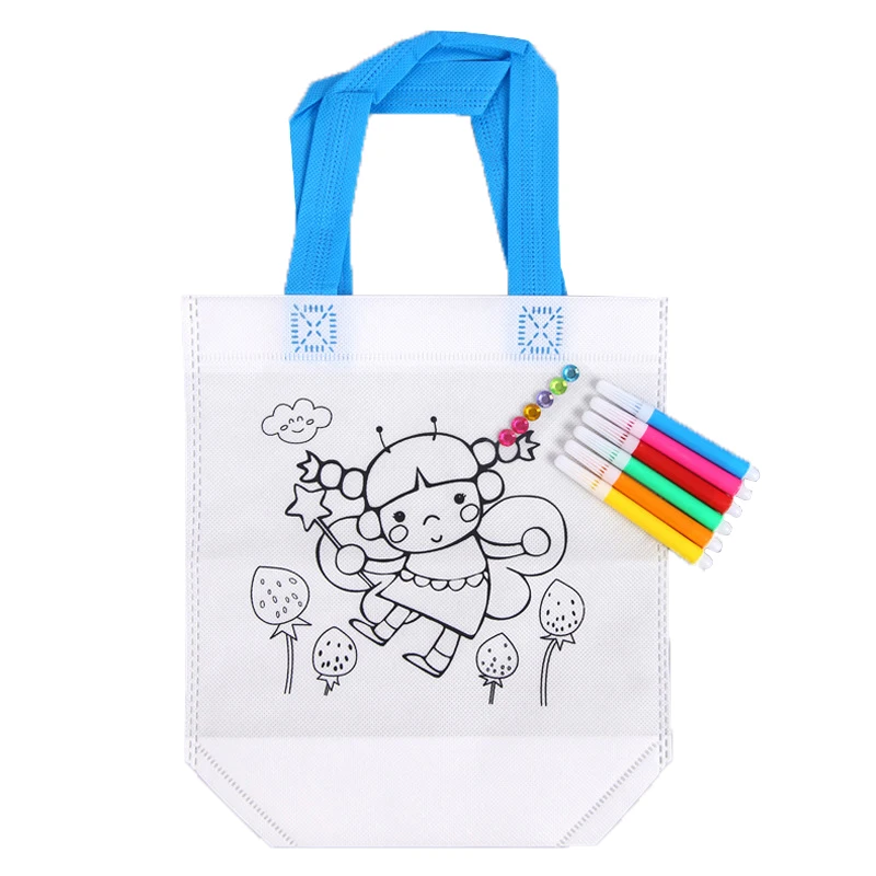 

Kids Craft DIY Graffiti Colorful Painting Creative Drawing Toys Drawing Bags Handbag Fun Montessori Creativity for Children Gift