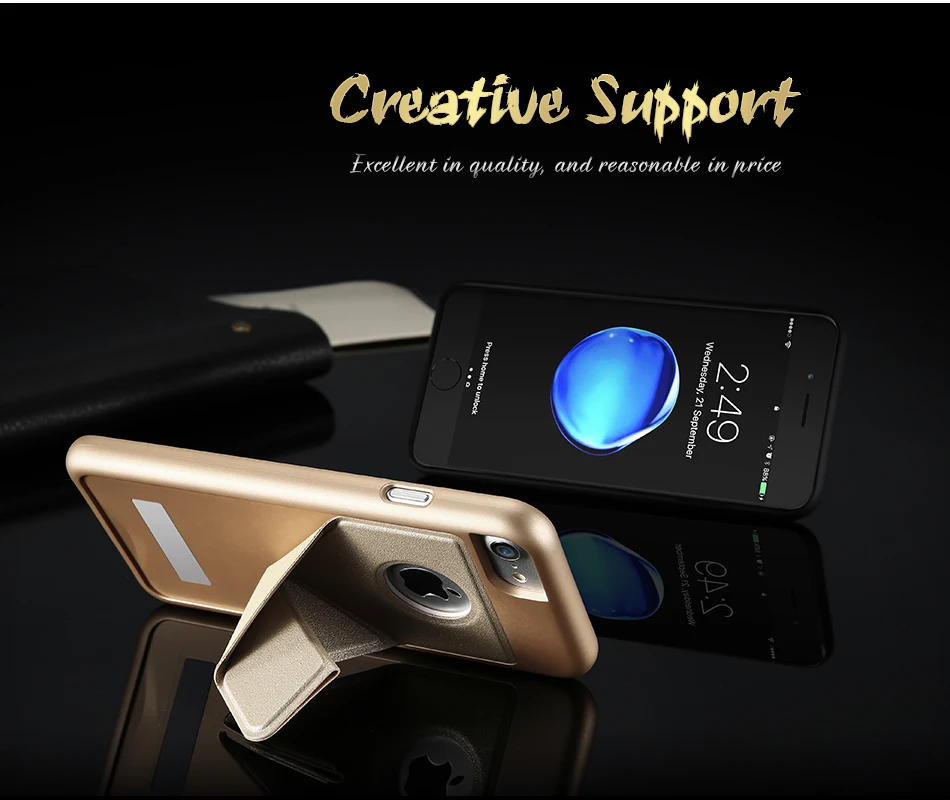 DR.CASE Leather Deformation Kickstand Plastic Case For iPhone 7 Magnetic Folding Stand Holder Back Cover For iPhone 7 Plus Coque (1)