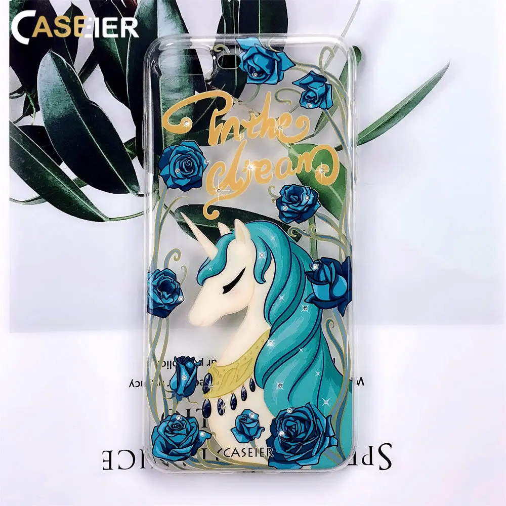 

CASEIER Luxury Phone Case For iPhone X Cases Glitter Patterned Cover For iPhone 7 8 Plus 6 6s Coque Funda Capinha Accessoires