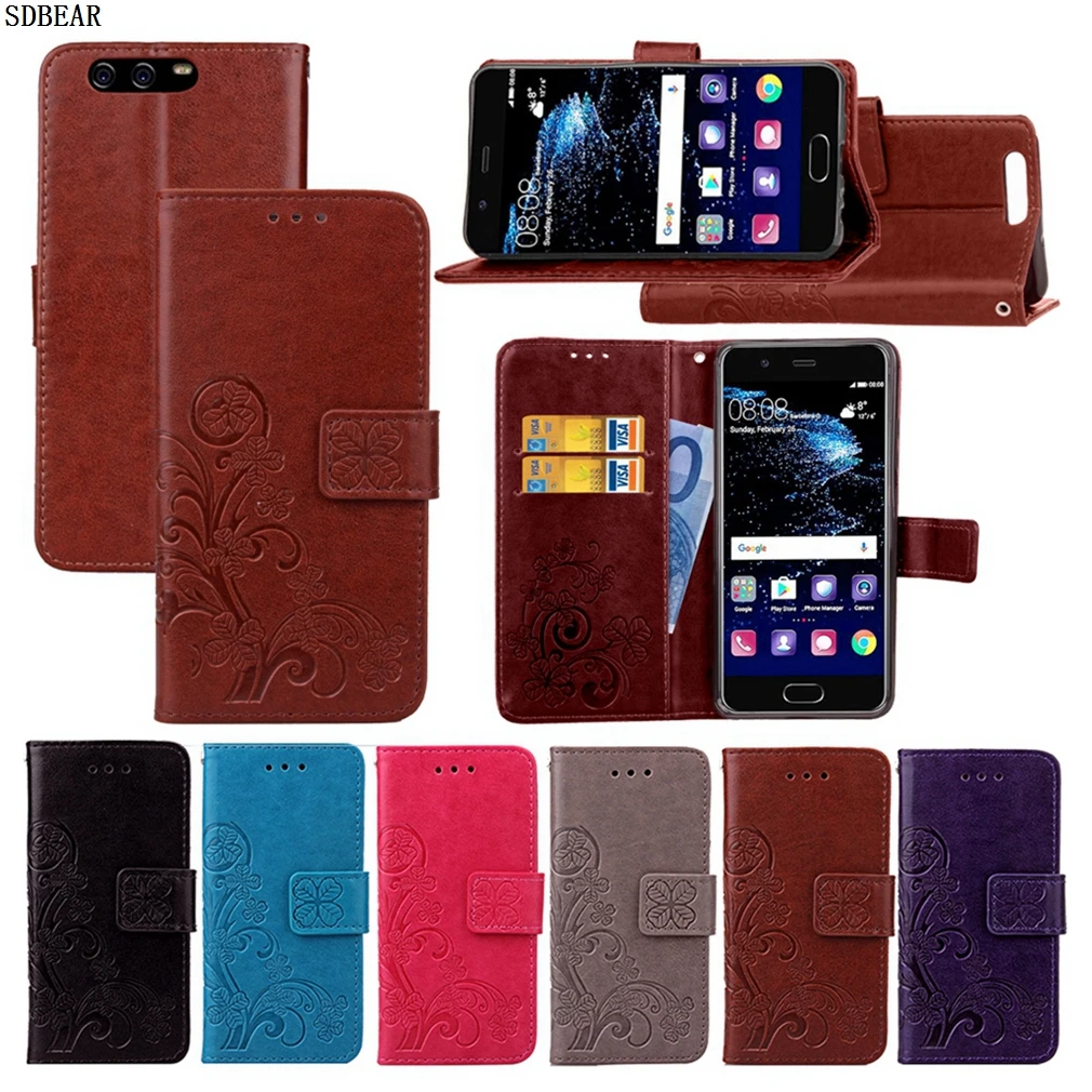 

SDBEAR For Huawei P10 5.1 inch VTR-L29 VTR-L09 High Quality Book Stand Card Slot Cases Flip Wallet PU Leather
