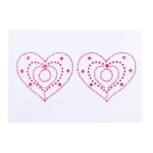 Стикер для тела s в форме сердца грудь лицо Драгоценности Татуировка акриловые камни Бинди наклейка на грудь Pasties