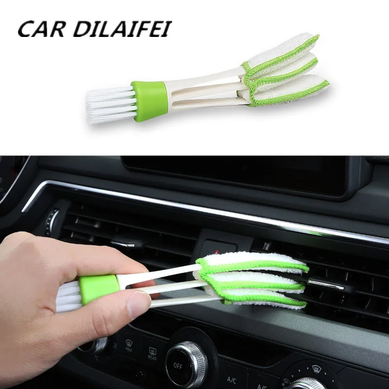 

1Pcs Multi-functional 6.5 Inch Double Ended Auto Car Cleaning Brush Ventilation Cleaner Blinds Duster Car Care Brushes Detailing