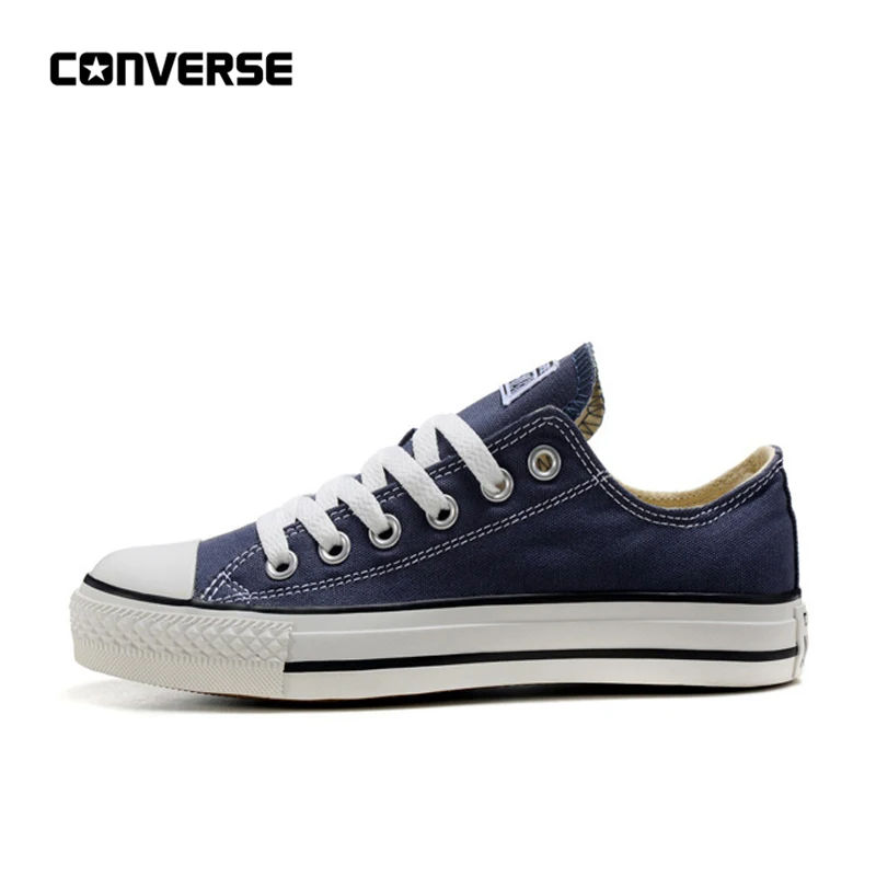 

Converse All Star Classic Canvas Low Top Skateboarding Shoes Unisex Blue Anti-Slippery Sneakser 35-44