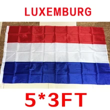 Люксембург флаг полиэстер флаг 5*3 фута 150*90 см Высокое качество Вы можете добавить латунной пряжкой(Оставьте массаж