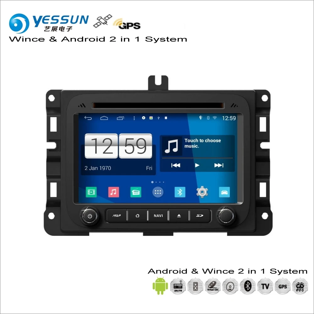 Top YESSUN For Dodge RAM 2013~2014 Car Android Multimedia Radio CD DVD Player GPS Navi Map Navigation Audio Video Stereo S160 System 2
