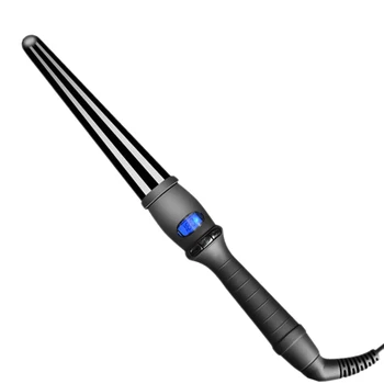 

Lcd Curlers Conical Curling Iron Single Tube Ceramic Glaze Pear Flower Cone Electric Hair Curly Hair General Voltage: 110-240