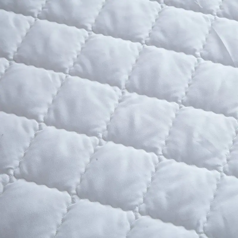 white bed protection pad quilted mattress protector hotel mattress cover polyester woven single twi