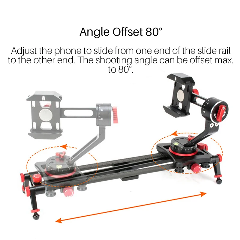 2 in 1 Mini Portable Phone Slider with Phone Holder Mount Camera Video Track Dolly Slider Rail System for Nikon Canon DSLR