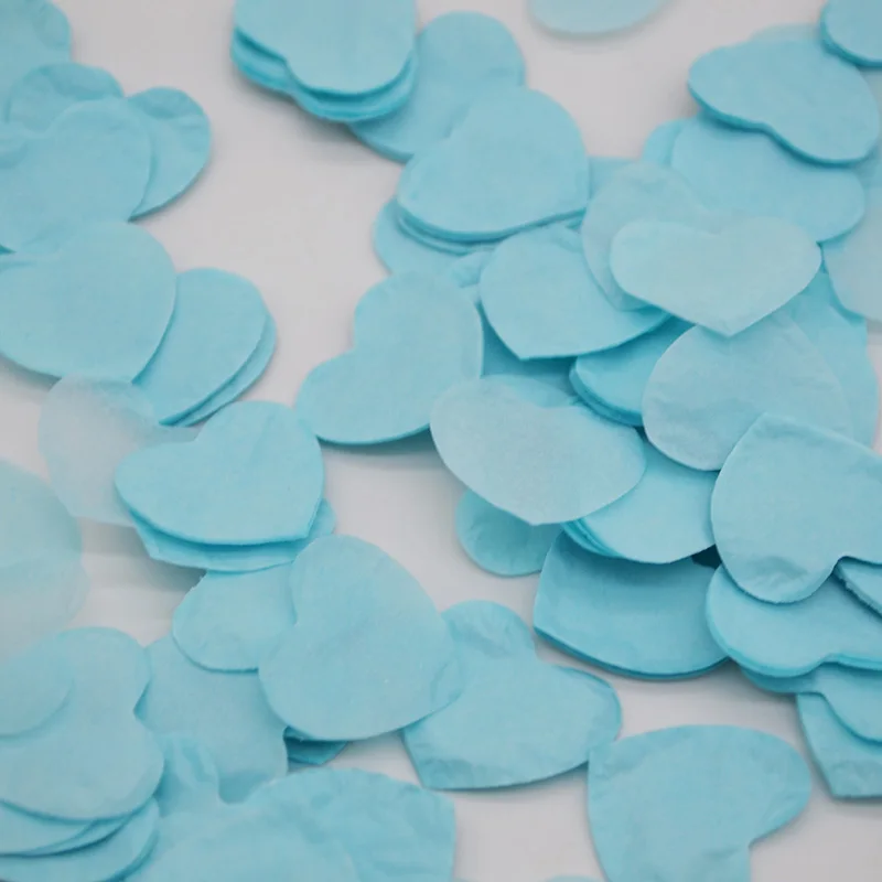 1000pcs/Pack Multicolor Heart Shape Pink Blue Peach Paper Confetti Party Wedding Table Decoration Birthday Party Decorative 10g