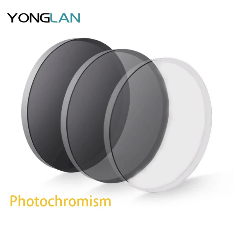 

Yong Lan Photochromism Gray Bronw Lenses 1.56 1.61 1.67 Index Myopia Lens Prescription Glasses Aspheric Astigmatism UV400