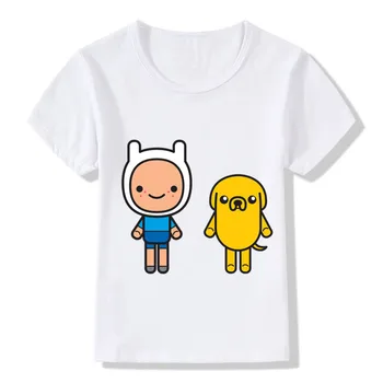 

Children Cartoon Finn And Jake Adventure Time Funny T-shirt Summer Kids Baby Clothes Boys Girls Casual Tops T shirt,HKP5020