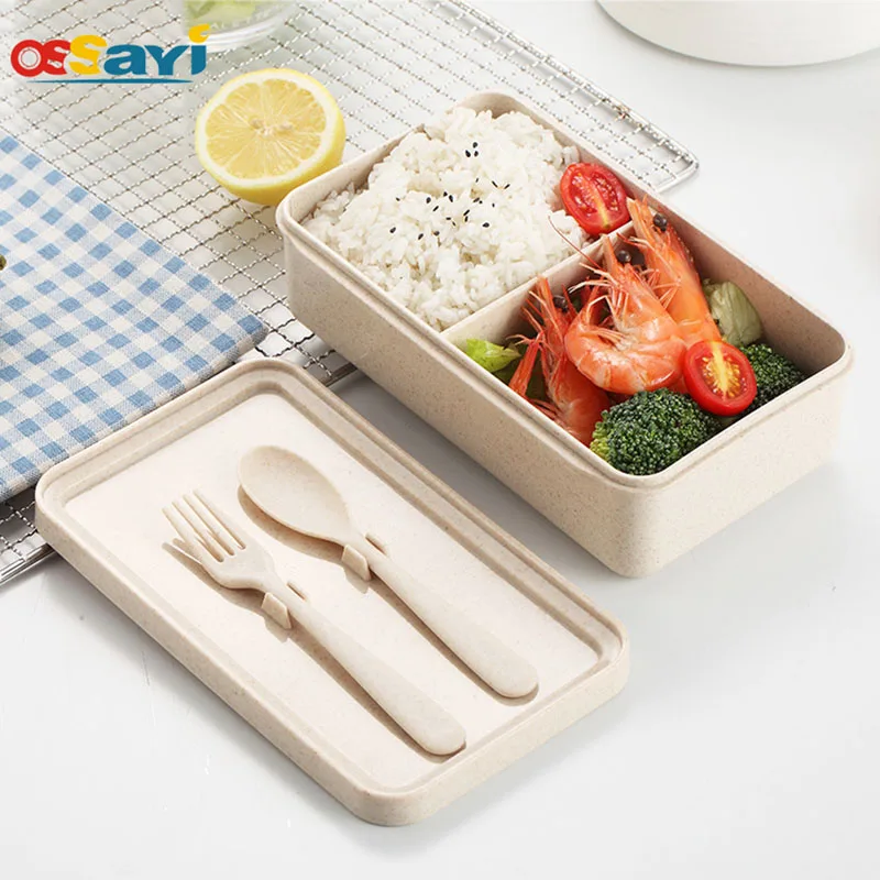 Пшеничная соломенная коробка для обеда микроволновая печь Bento качественная