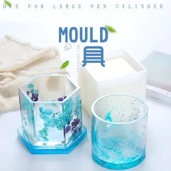

Silicone Mold DIY Pen Holder Epoxy Resin Tools Desk Organizer Decoration Storage Stationary Molds Jewelry Making Unique