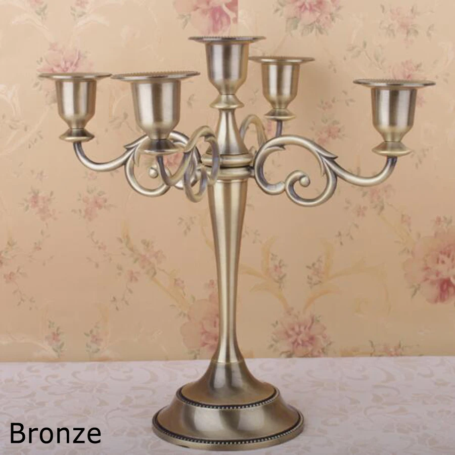Wholesale wedding 5 candle holders European candlestick dining table