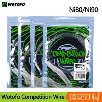

Original Wotofo Ni80 Ni90 Competition Wire 6M 20FT Replacement Heating Coil Wire 23G 24G 26G For Sub Ohm Vape Tank Atomizer