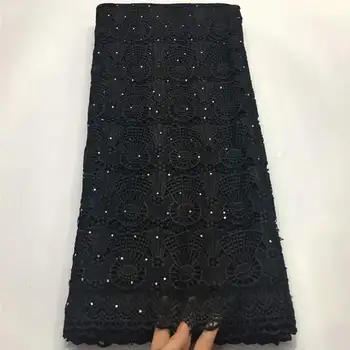 

Fashion Design High Quality Embroidery French Mesh Guipure Fabric 5 Yards African Tulle Fabric For Women Party Dress! ZQMF7146