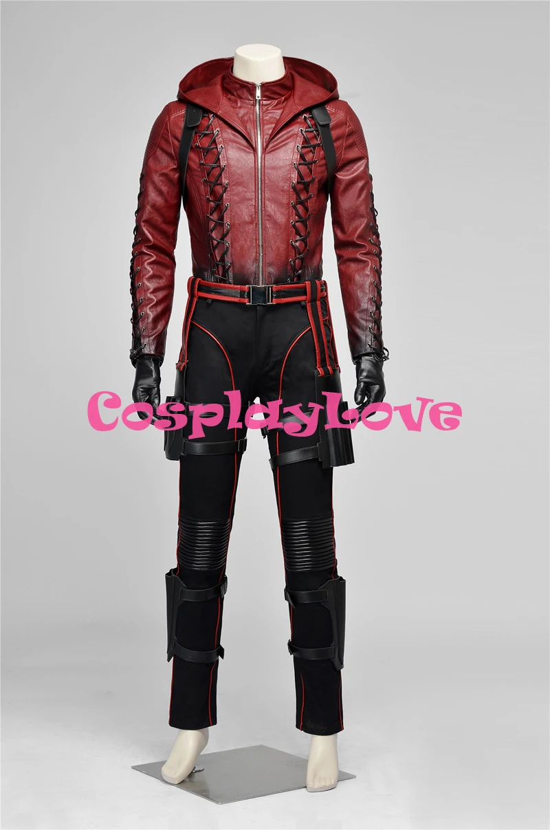 New Custom Made High Quality America Movie DC Comics Green Arrow Roy Harpe Red Arrow Cosplay Costum