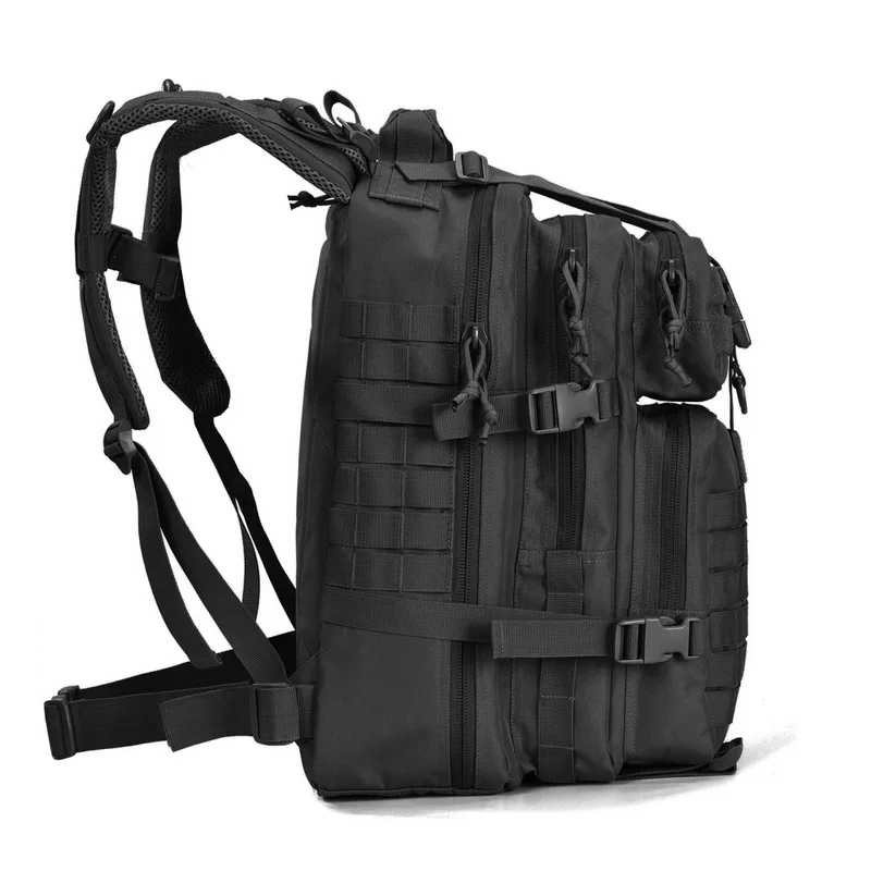  REEBOW TACTICAL Military Assault Backpack with Flag Patches Army Molle Waterproof Bug Out Rucksack 