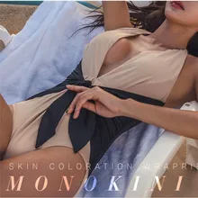 Закрытые купальные костюмы, цельный купальный костюм, Женская купальная одежда, купальный костюм для полных женщин, пуш-ап, новинка, корейский сексуальный размер, открытая спина, для пляжа