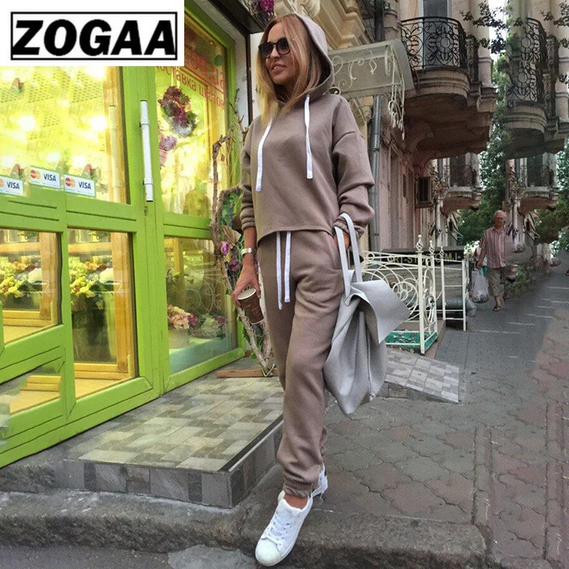 

Autumn Winter Women Suits Tracksuit Long Sleeve Loose Sweatshirts Casual Suit Volleyball Set Two Piece Set Tops Pants Sporting