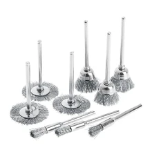 9pcs Steel brush Wire wheel Brushes Die Grinder Rotary Tool Electric Tool for the engraver -H02
