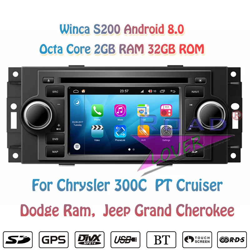 Winca S200 Android 8.0 Car DVD Player Radio For Chrysler For 300C PT