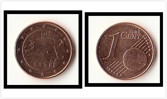 

Estonia EU 1 Euro Cents Coin Original European Coins UNC New