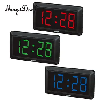 

Practical Table Desk Clock Wall Digital LED Clock 24 Hour Display with AAA Backup Battery Memory Function EU Plug