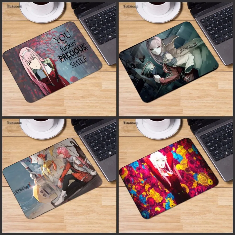 

Yuzuoan Boy Gift Pad Darling in the FranXX small Mouse pad PC Computer mat Size for 18x22cm 25x29cm Gaming Mousepads Desk Mat