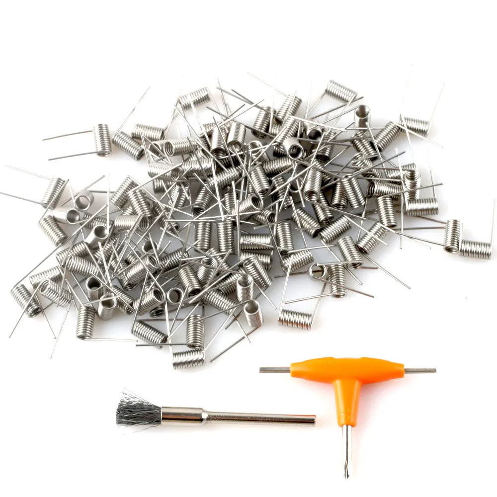 

A-touch E Cigarette Vape Coils 100Pcs SS316L Kantha A1 22 24 26 28ga Prebuilt Heating Wires 4 Vaper DIY RDTA RBA Vaporizer Base